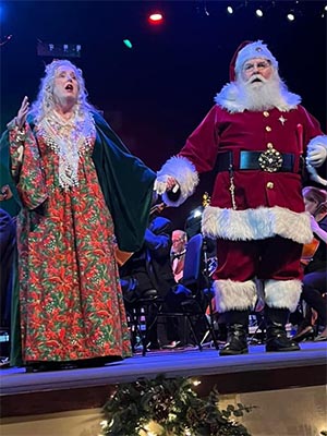 Santa and Jossie Claus at the symphony.