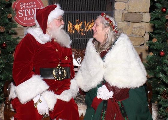 Santa and Jossie Claus often pay visits together.